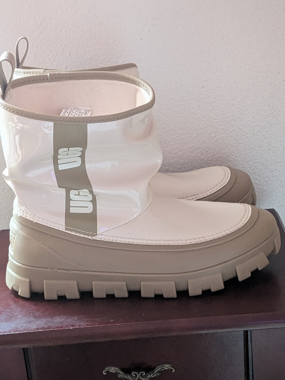 UGG Matte White and Taupe Women's Lug Boot